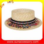 AK16823 ladis boater hats summer hats , promotion hats and cap for sale