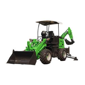 China 55kw Epa Small Front End Loader Backhoe 0.8m3 Bucket Capacity factory