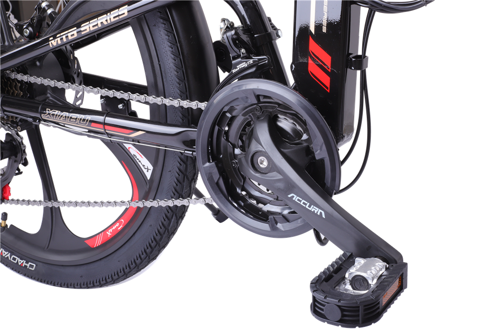 48V 10AH Folding Electric Mountain Bike with 21 Speed Gears and Shimano 3*7 Derailleur