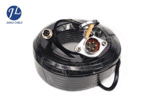 China 5 Pin Backup CCTV Camera Extension Cable , Truck Reverse Camera Cable With Socket factory