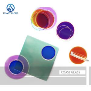 China Optical Color Filter Instrument 32mm 35mm Blue Green Yellow Red White Forest Covered Filter Biological Transparent Glass factory