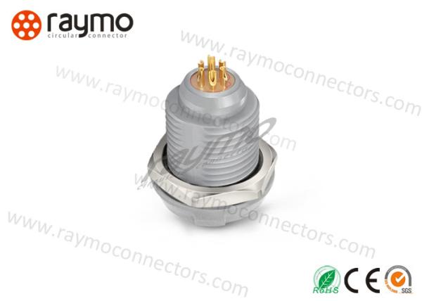 Industrial Panel Mount Power Connector , Plastic Cable Connector Self Locking