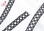 Cheerlifes Large Stock 1.9Cm Polyester Water Soluble Embroidery Black Circular