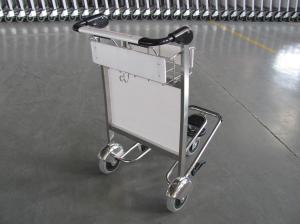 China Durable Airport Luggage Carts , Airport Baggage Trolley Plastic Handle With Logo factory