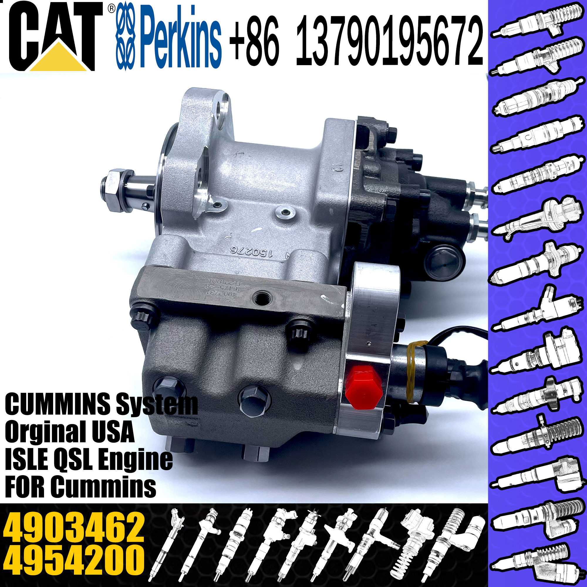 Excavator Parts ISC8.3 QSC8.3 Engine fuel injection pump P5594766 4903462 4954200 4921431 3973228