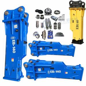 China Silence Type Breaker EB140 Hydraulic Hammer With Tool 140mm For 18 To 26 Ton Excavator factory