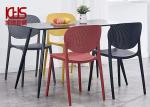 Perforated Back Mid Century Modern Plastic Chairs For Dining Table