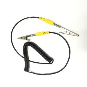 China Table Top Or Floor Mats ESD Wrist Strap Grounding Cord Aligator Clips / Snap Ends factory