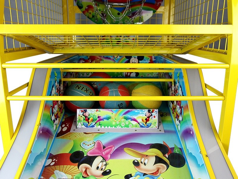 Mickey Mouse Pop A Shot Machine , Street Electronic Basketball Throwing Machine