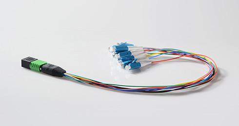 12 core MTP mpo fanout cable, MPO MTP To LC breakout cable 0.9mm, for mpo mtp