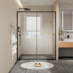 China Narrow Frame Bathroom Glass Partition 3mm-12mm Glass Shower Room Divider factory