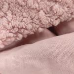 Pink Polyester Sherpa Fleece Fabric 445 Gsm Winter Warm Thick Blanket