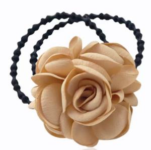 China Fashionable Flower Hair Ties Customize Colors and Designs factory