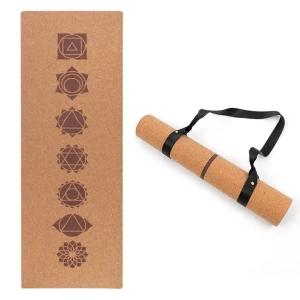 China Luxury eco friendly custom non slip foldable outdoor 3 mm pilates exercise natural rubber cork yoga mat factory