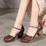 S291 Manufacturers Pure Color Simple And Versatile Fashion Leather High Heels