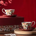 British Classical Fashion Ceramic Espresso Cups And Saucers Perfect For Garden