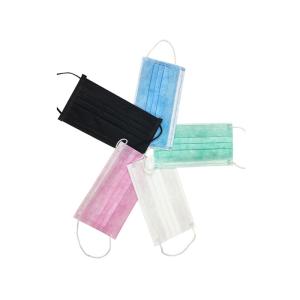 China Colorful Disposable Medical Mask Three Fold Design Protection For Beauty Salon factory