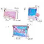 Laser Clear PVC Custom Logo Transparent Toiletry Wash Bag