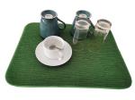 Solid Microfiber Dish Drying Mat For Kitchen Coffee Bar