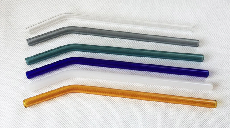 Glass Straw Pipe For Drinking Milk Juice Cocktail