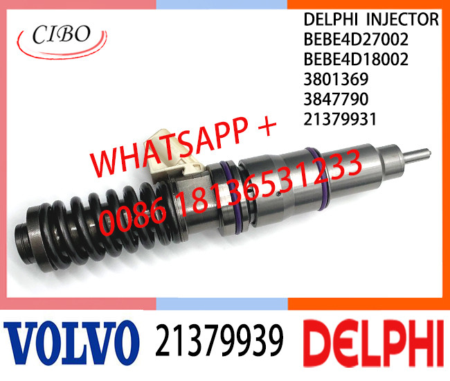 21379939 BEBE4D27002 Fuel Diesel Injector 21379939 BEBE4D27002 BEBE4D18002 3801369 3847790 E3.18/E3 for VOL PENTA MD13