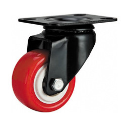 China light duty 2 swivel red PU caster,  PU caster and wheels, 2.5 inch, 3 inch PU castor, small caster on sale