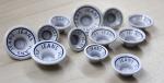 Snap / Sewing Custom Clothing Buttons Painted In Gun Metal / Shiny Silver