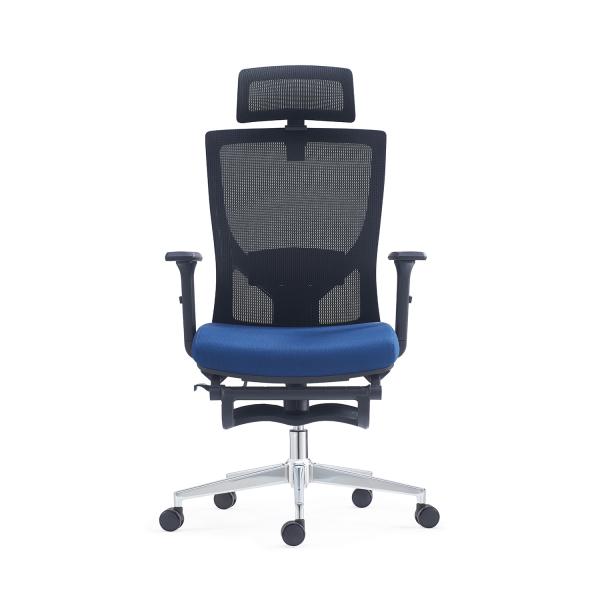 China Modern MID Back Ergonomic Mesh Back Fabric Seat Swivel Office Chair With Up & Down Adjustable Lumbar Support factory