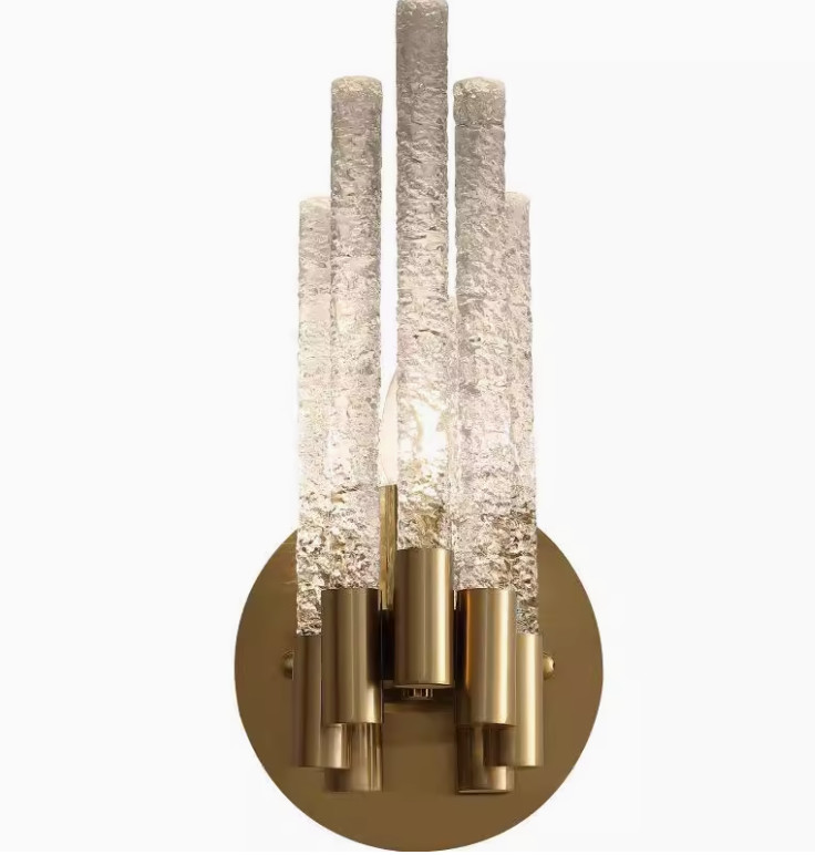 French style living room background wall crystal wall lamp corridor staircase aisle art lighting master bedroom bedside creative wall lamp