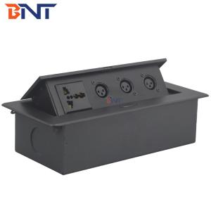 China Built in table flush mount power and data desk mounted socket box on sale