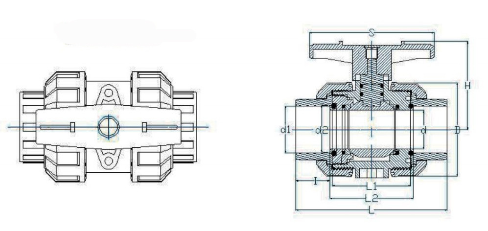 Thickened Industrial Plastic/UPVC Transparent Clear Union Ball Valve for Water Supply