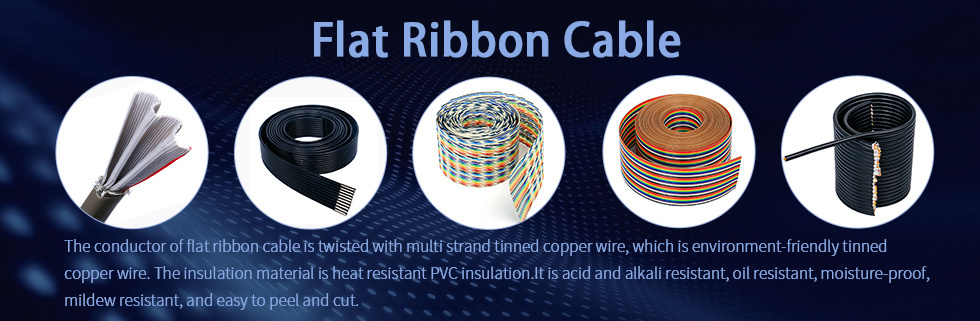 High Quality 50 Pin Flexible Ribbon Color Flat Cable for Communication Equipment
