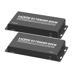 China DC 12V 1A 4Kx2K 20KM Over Single Fiber HDMI Extender factory