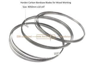 China Aminatech Harden Carbon Bandsaw Blades for Wood Working Size: 4050mm x10 x4T factory