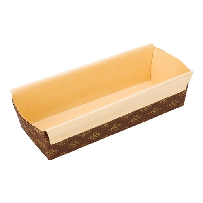Kraft greaseproof paper bread baking pans color printing custom paper baking pan paper bakeware loaf pan