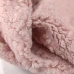Pink Polyester Sherpa Fleece Fabric 445 Gsm Winter Warm Thick Blanket
