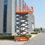 25% Grade Ability Mobile Scissor Lift for Aerial Installation and Maintenance