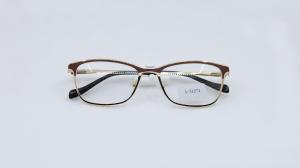 China Women's daily computer reading glasses metal optical frame gold silver classic square eyeglass factory