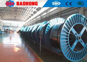 China Electric Steel Cable Drum , Fiber Wire Rope Reeling Drums Long Working Life factory