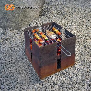 China Metal Wood Burning Open Fire Pit Barbecue Grill For Garden Outdoor Cooking factory
