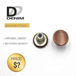 China Custom Engraved Logo • On Buttons • Decorative Metal Denim Brass Button factory