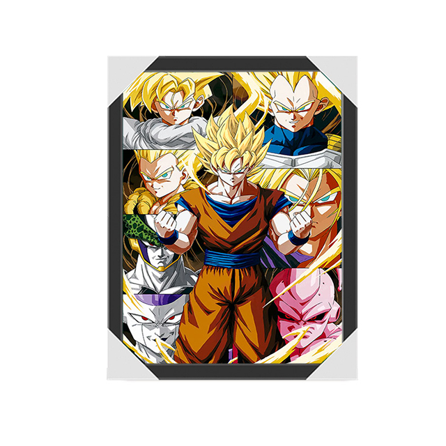 Triple Transition Flip Anime Poster 11''X17'' Dragon Ball Z Anime 3D Posters For Home Decoration