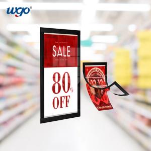 China Repositionable Self Adhesive Wall Mounted Sign Holder Frame Wooden Metal factory