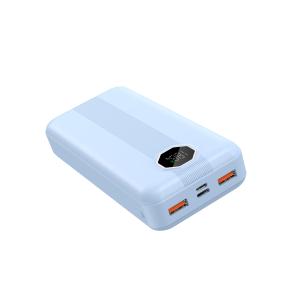 China Blue White 10000mAh PD Power Bank Micro Compatible Charger With 20W 22.5W Rated Power factory