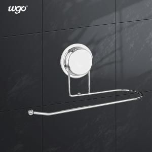 China Bathroom Electroplating Silver Suction Cup Fixed Paper Towel Holder Stainless Steel factory