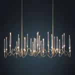 Arrow Line Crystal Lamp Chandelier Art Design Restaurant Hotel Front Desk