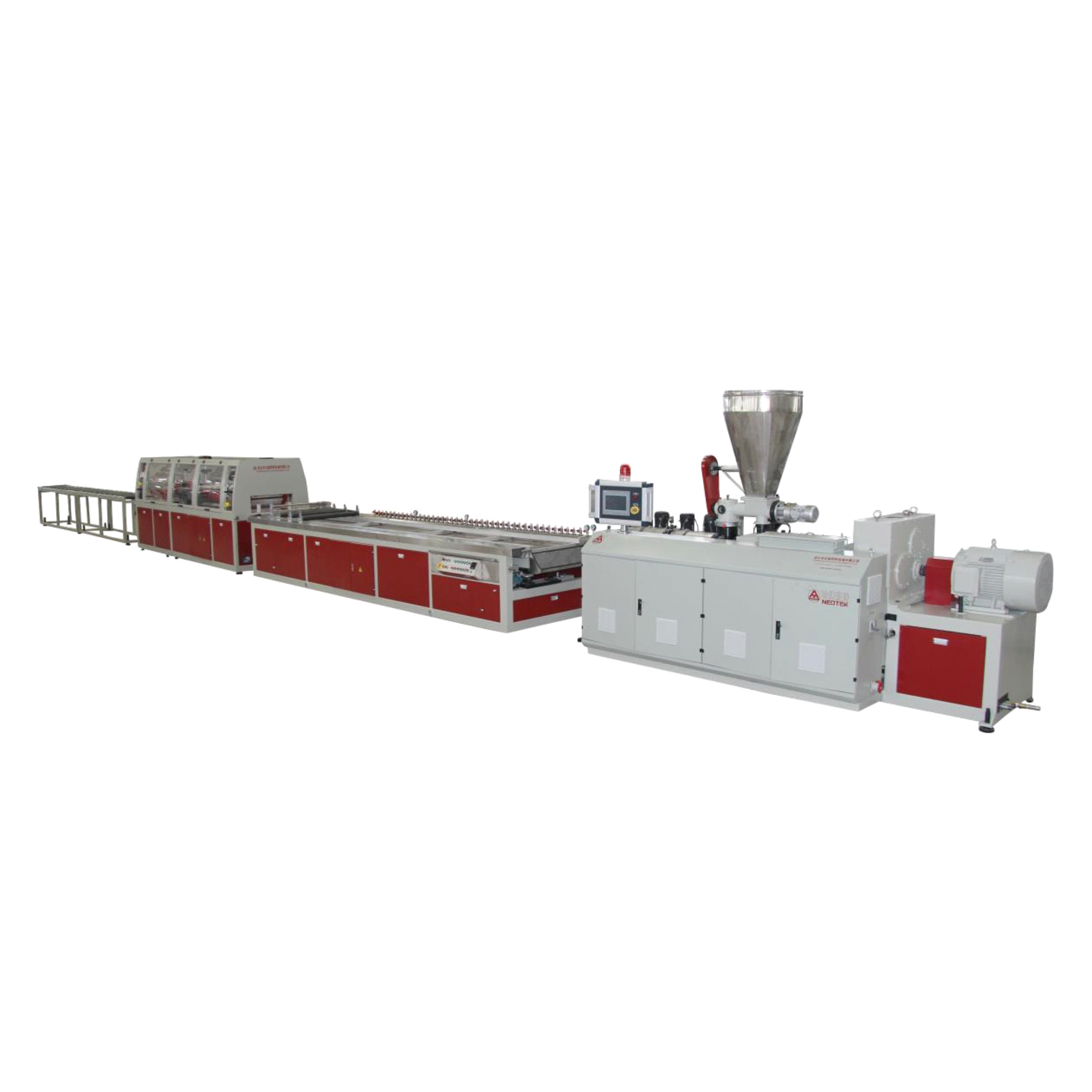 Twin Screw Type Co-rotating Conical Twin-screw PVC WPC Extrusion Line 18000x6000x2500