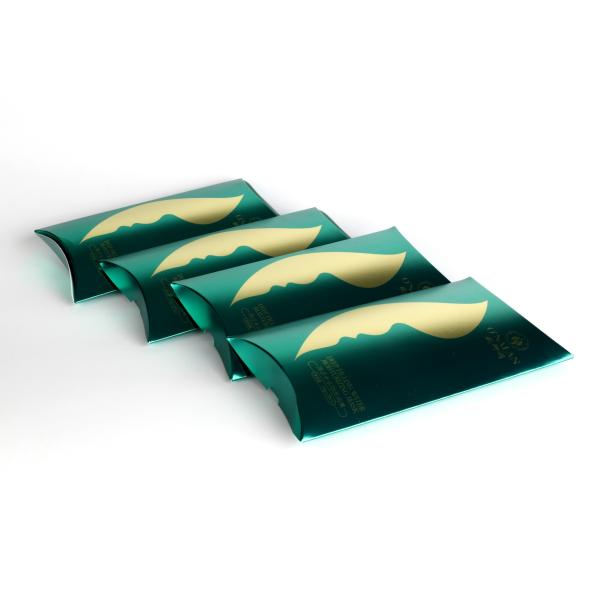 Custom Black Paper Pillow Color Box Printing With Silver Foil Stamping Logo