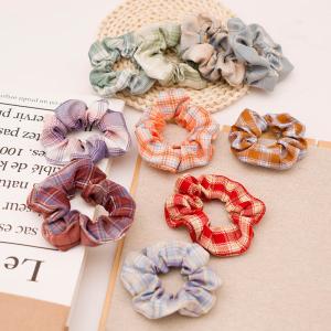 China Sequin Tie Dye Velvet Rainbow Hair Scrunchies Elastic Women Blue Rubber Band Hair Vendor 10.5cm factory