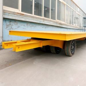 5t Yellow Four Side Rails Baggage Dolly Trailer Heavy Duty Transfer Cart